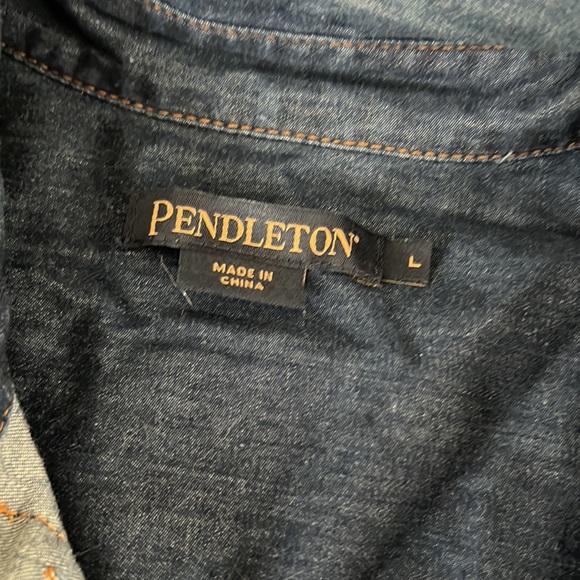 Pendleton embroidered chambray denim shirt - Picture 2 of 6